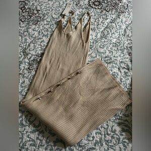 Beige Ribbed MINKPINK Maxi